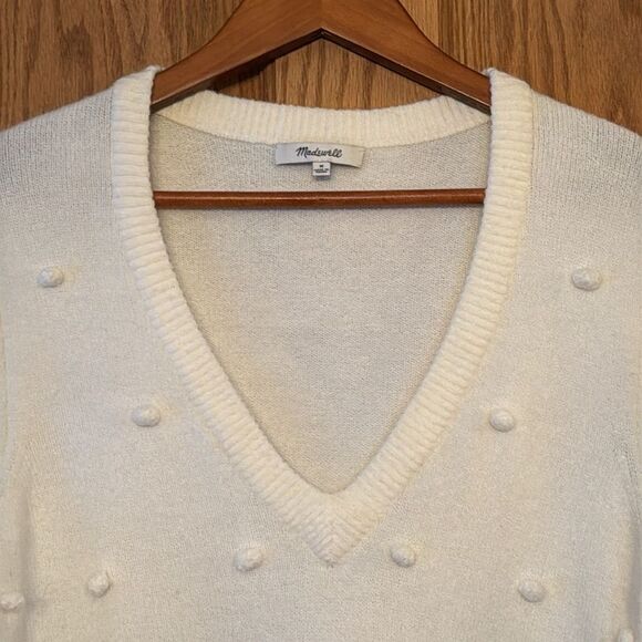MADEWELL Bobble Dashwood V-Neck Wool Blend Sweater - Picture 6 of 13